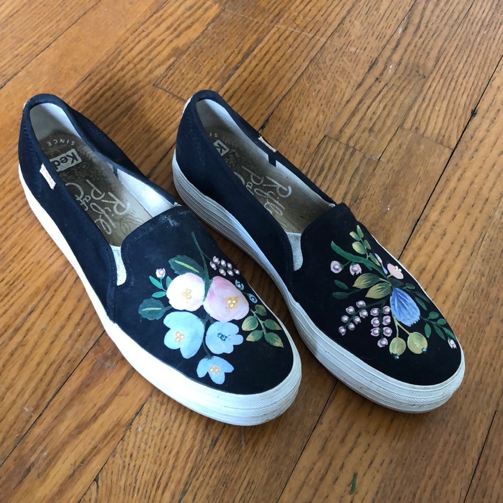 Keds / Rifle Paper Company platform slip on sneakers